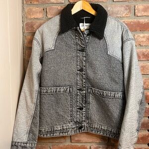 Esprit Gray and Black Bomber Jacket